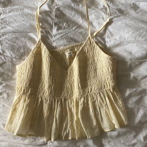 Yellow urban outfitters crop top size large
